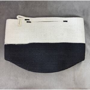 Mia Mélange Foldable Cotton Basket Black White Handcrafted Multipurpose Modern